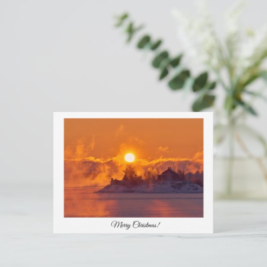 Mooie winterlandschapskaart briefkaart (Staand voorkant)