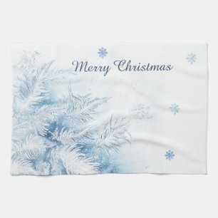 Mooie Wintervorst Kerstmis Theedoek