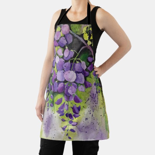 Mooie wisterbloemen in de Waterverf Schort (Insitu)