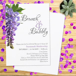 Mooie Wisteria Brunch Bruisende Bruids-Shower Kaart