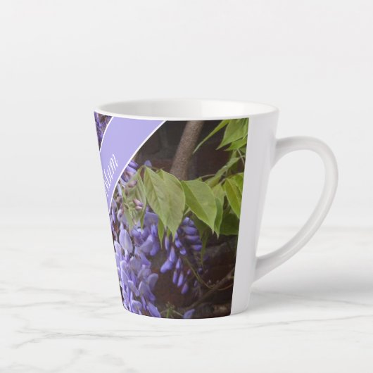 Mooie Wisteria Moederdag bewerkbaar Latte Mok (Rechts)
