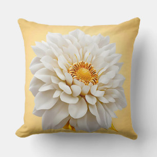 Mooie witte 3d bloem kussen