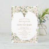 Mooie Witte Bloem Christelijke Toewijding Kaart (Staand voorkant)