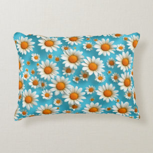 Mooie witte bloemen accent kussen