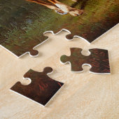  mooie witte bruine paarden legpuzzel (Zijkant)