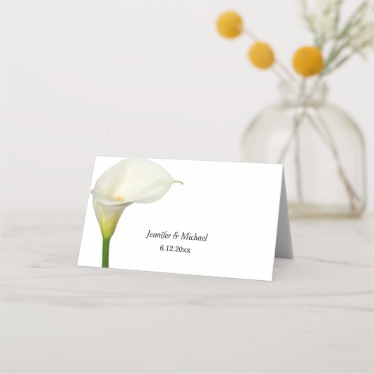 Mooie witte Calla Lily gevouwen bruiloft (Achterkant)