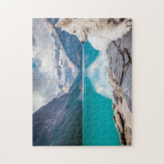 Mooie witte dog meer Louise Canada reizen Legpuzzel (Verticaal)