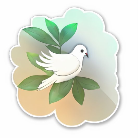 Mooie witte dove sticker (Voorkant)