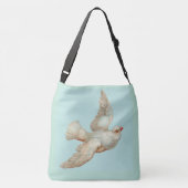  mooie witte duif crossbody tas (Achterkant)