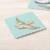 mooie witte duif kartonnen onderzetters (Gebogen)