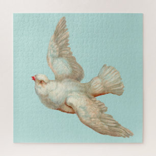 mooie witte duif legpuzzel