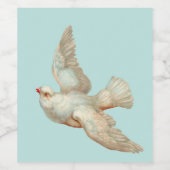 mooie witte duif wijn etiket (Enkel label)