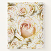 Mooie witte en roze Glittery Rozen Melange Notitieboek (Achterkant)