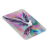 Mooie Witte Etherale Waterverf Dove Magneet (Rechterzijde)