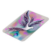 Mooie Witte Etherale Waterverf Dove Magneet (Linkerzijde)