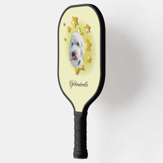 Mooie witte gouddoedel is een ster pickleball paddle (Links)