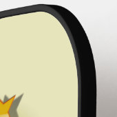 Mooie witte gouddoedel is een ster pickleball paddle (Links Detail)