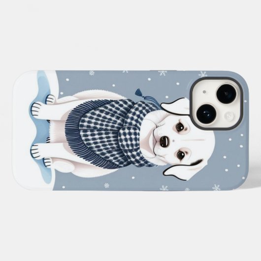 Mooie witte hond Case-Mate iPhone case (Achterkant (horizontaal))