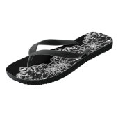 Mooie Witte Kant Elegante Flip Flops (Schuin)