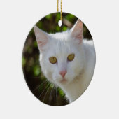 Mooie witte kat keramisch ornament (Rechts)