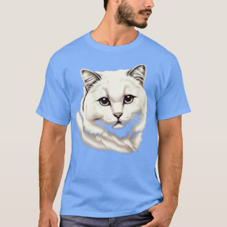MOOIE WITTE KAT T-SHIRT