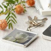 Mooie, witte lentetypes sleutelhanger (Zijkant)