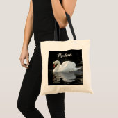 Mooie witte modderwand, reflecties, jouw naam tote bag (Voorkant (product))