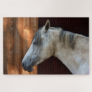 Mooie witte paarden legpuzzel
