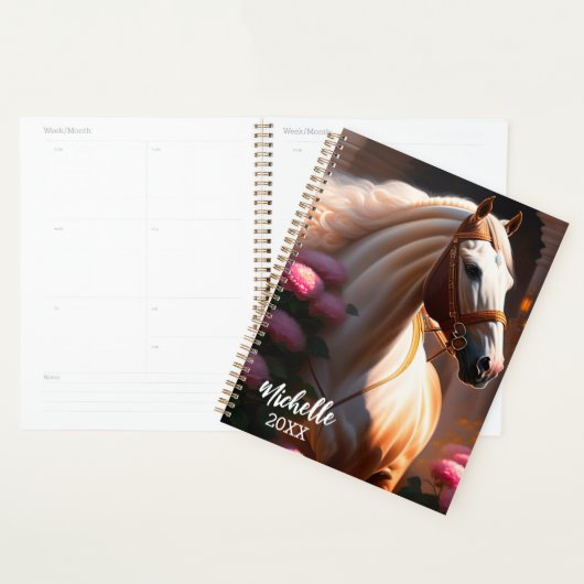 Mooie witte paarden planner (Display)