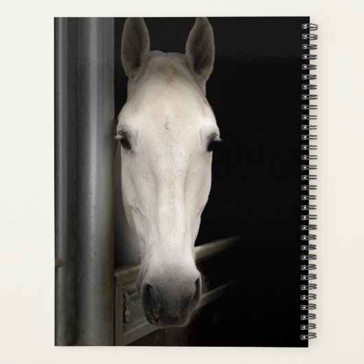 Mooie witte paarden planner (Achterkant)