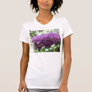 Mooie witte Paarse boeddleia Dames T Shirt