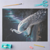 Mooie witte pauw Aurora Borealis Decoupage Tissuepapier (Craft)