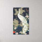 Mooie witte pauw Japans Canvas Afdruk (Voorkant)