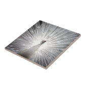 Mooie witte pauw tegeltje (Zijkant)