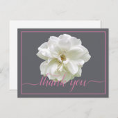 Mooie witte roze kleur achtergrond Chic Dank u Briefkaart (Voorkant / Achterkant)
