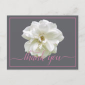 Mooie witte roze kleur achtergrond Chic Dank u Briefkaart (Voorkant)
