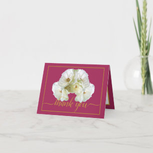 Mooie witte roze kleur achtergrond Chic Dank u Kaart