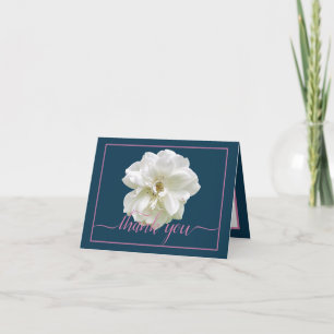 Mooie witte roze kleur achtergrond Chic Dank u Kaart