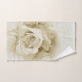 Mooie witte rozenkunst bad handdoek (Handdoek)