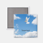 Mooie witte SJABLOON Magneet (Voorkant / Achterkant)