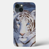Mooie witte tijger met kristalblauwe ogen Case-Mate iPhone case (Achterkant)
