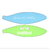 Mooie witte trouwpaarden aangepaste namen basketbal (Panelen)