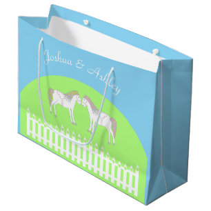 Mooie Witte Trouwpaarden Op Maat Groot Cadeauzakje