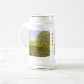 Mooie witte uitzicht bierpul (Voorkant links)