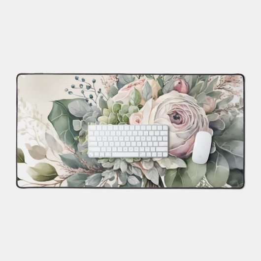 Mooie witte ventilator bureaumat (Keyboard & Muis)