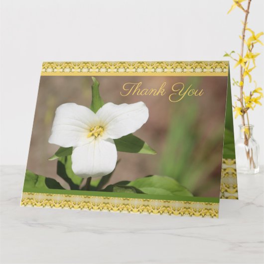 Mooie witte ventilator kaart (Gele Bloem)