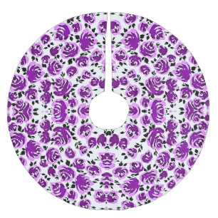 Mooie witte vioolrozen patronen kerstboom rok