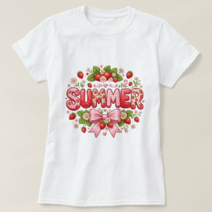 Mooie Witte Zomer Grafische T-Shirt
