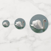 Mooie witte zwaluw confetti (Achterkanten)