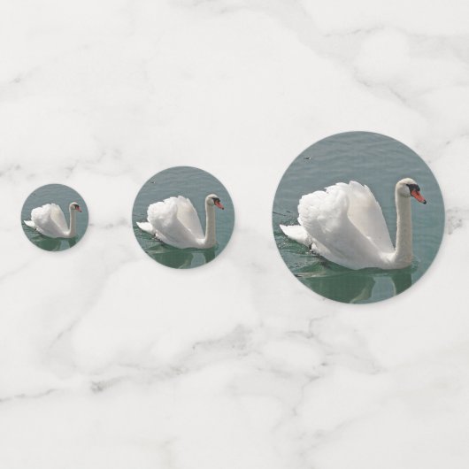 Mooie witte zwaluw confetti (Achterkanten)